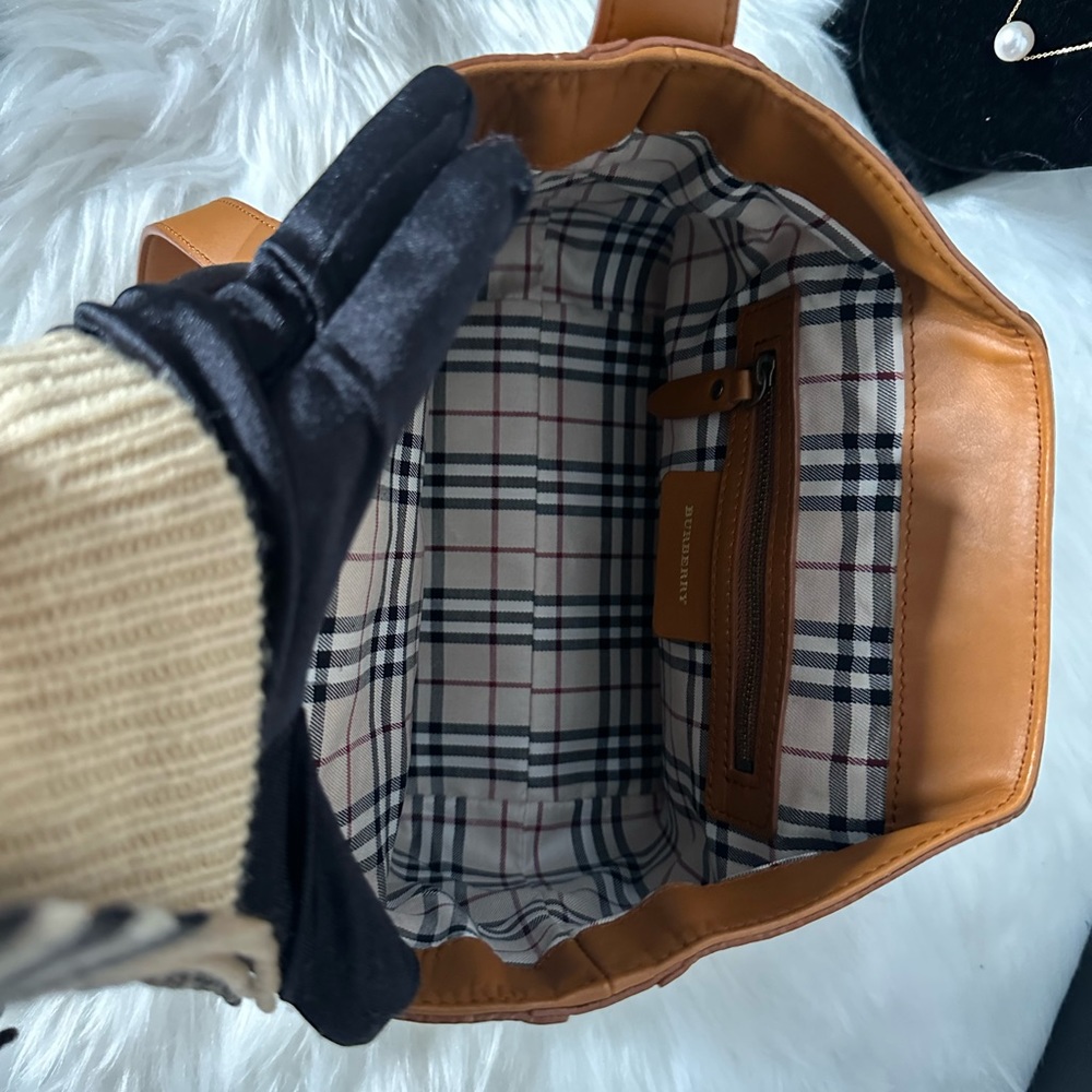 Authentic Burberry Small Leather Handbag - Picture 5 of 10